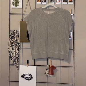 FREE PEOPLE CUTOFF SWEATSHIRT